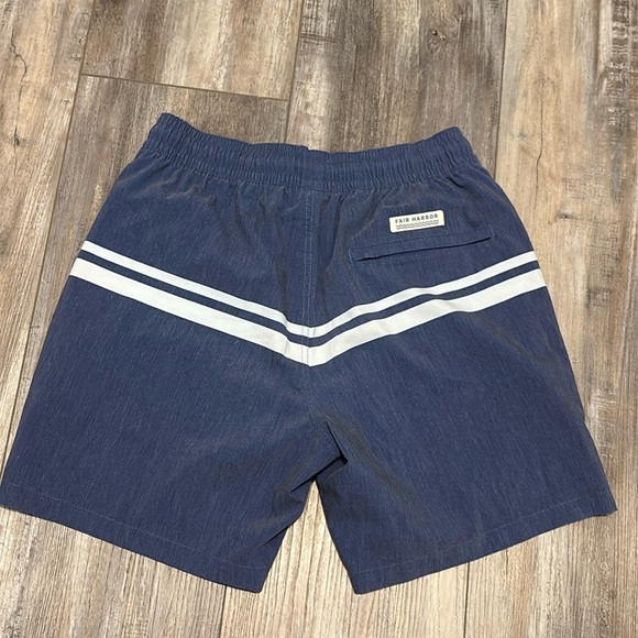 Fair Harbor Bayberry Navy Heather Striped Men's Lined Shorts medium - Picture 5 of 10